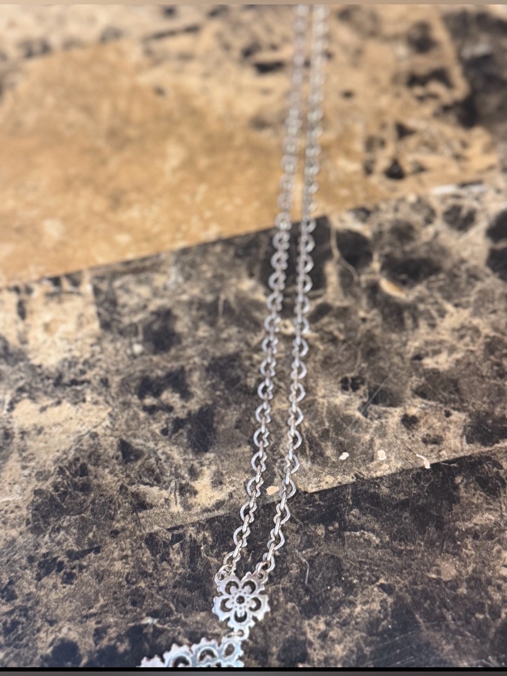 Brighton Bloomingale Silver Lace Teardrop Pendant Necklace - Picture 7 of 7